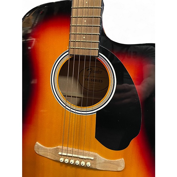 Used Fender FA-125CE 3 Tone Sunburst Acoustic Electric Guitar