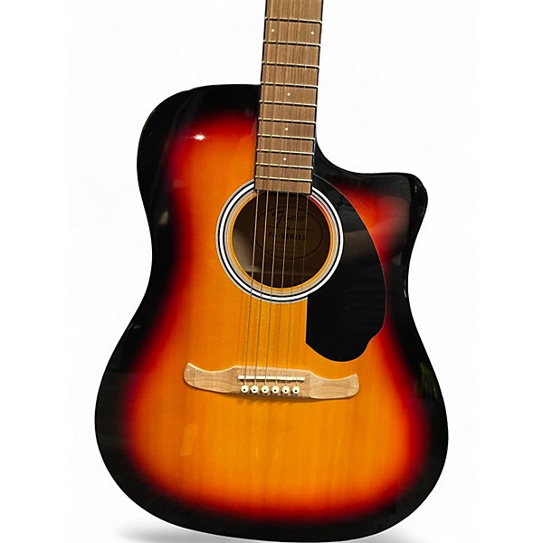 Used Fender FA-125CE 3 Tone Sunburst Acoustic Electric Guitar