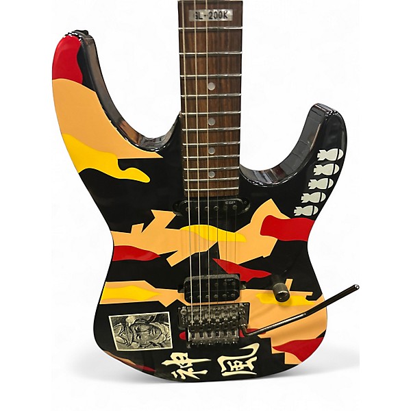 Used ESP LTD GL200K George Lynch Kamikaze Black Solid Body Electric Guitar