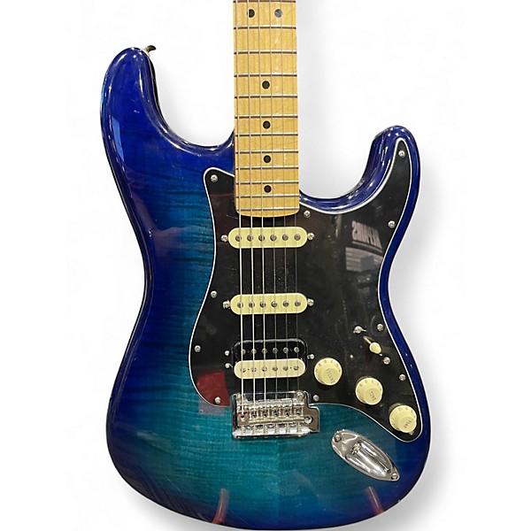 Used Fender Player Plus Stratocaster HSS Blue Burst Solid Body Electric Guitar