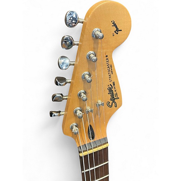 Used Squier MIK Stratocaster Crimson Red Trans Solid Body Electric Guitar