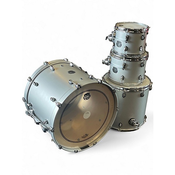 Used Mapex 4 Piece Saturn Evolution Hybrid Iridium Silver Drum Kit