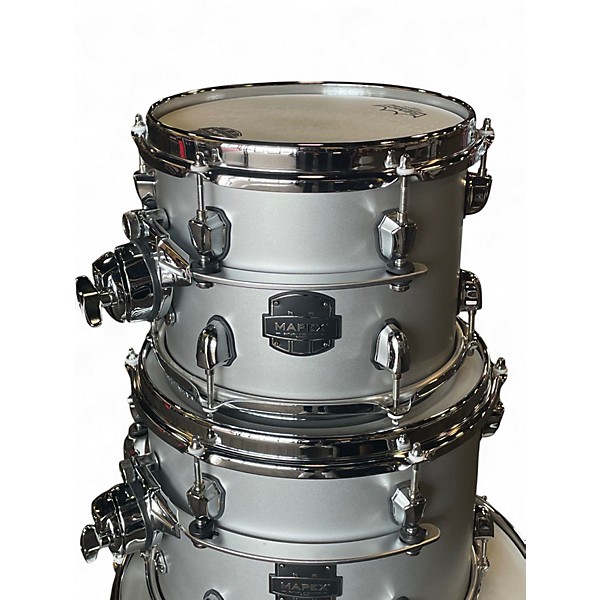 Used Mapex 4 Piece Saturn Evolution Hybrid Iridium Silver Drum Kit