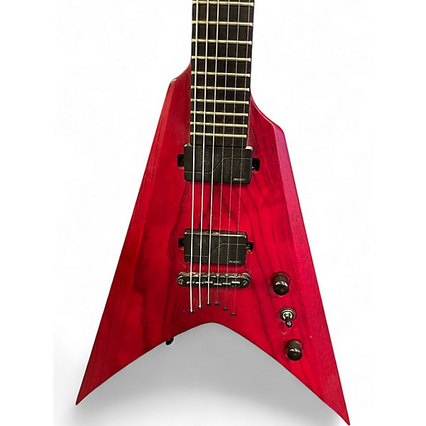 Used Solar Guitars V Flat Red Solid Body Electric Guitar