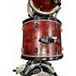 Used 1980s Pearl 5 Piece 80s Kit Red to Black Fade Drum Kit