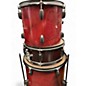 Used 1980s Pearl 5 Piece 80s Kit Red to Black Fade Drum Kit