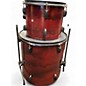 Used 1980s Pearl 5 Piece 80s Kit Red to Black Fade Drum Kit