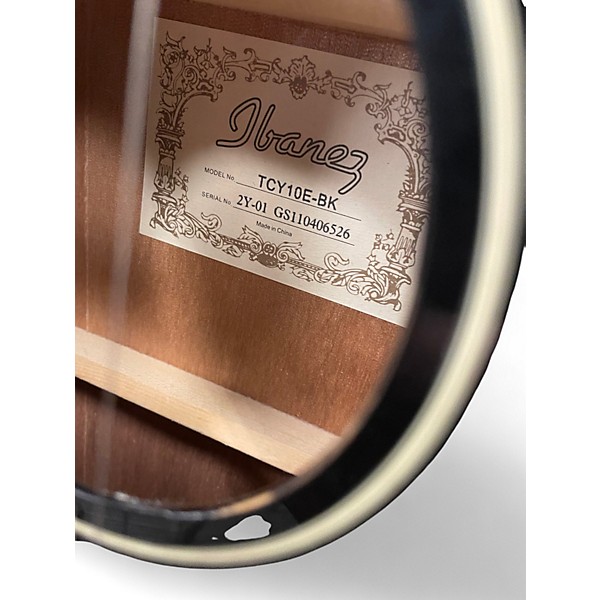 Used Ibanez  TYC10EBK Black Acoustic Electric Guitar