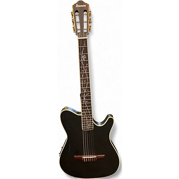 Used Ibanez TOD10N Black Classical Acoustic Electric Guitar