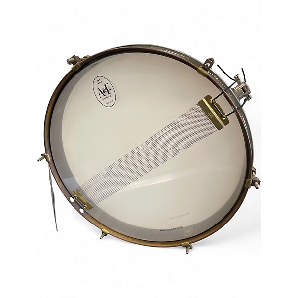 Used A&F Drum Co 14in Brass Pancake Snare Brass Drum