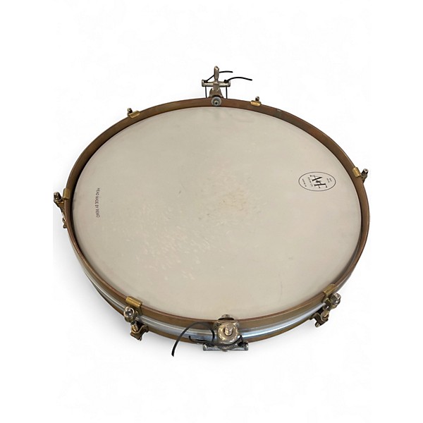 Used A&F Drum Co 14in Brass Pancake Snare Brass Drum