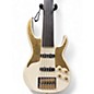 Used Carvin LB-76F 6-String Fretless White Gold Electric Bass Guitar