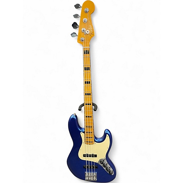 Used Fender American Ultra Jazz Bass COBRA BLUE Electric Bass Guitar