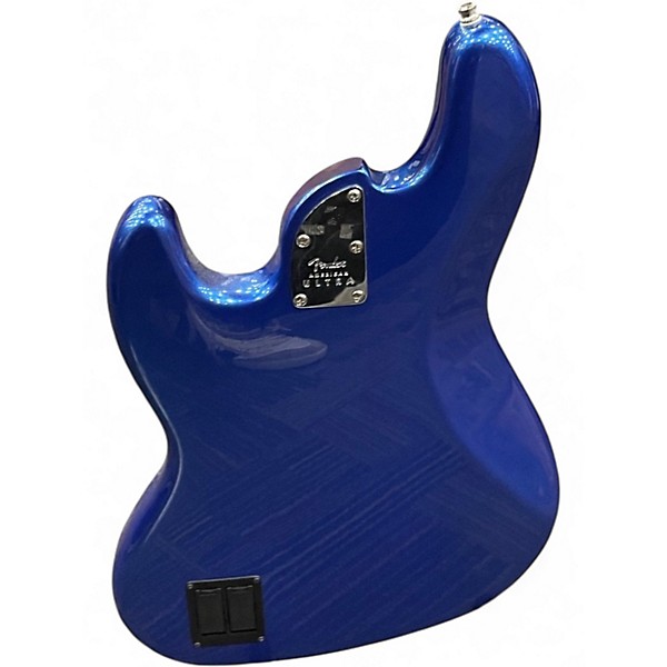 Used Fender American Ultra Jazz Bass COBRA BLUE Electric Bass Guitar