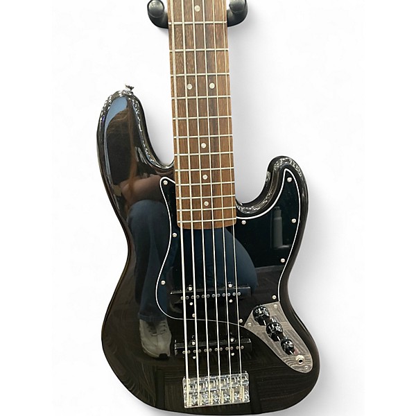 Used Squier Affinity Jazz Bass VI Metallic Black Electric Bass Guitar