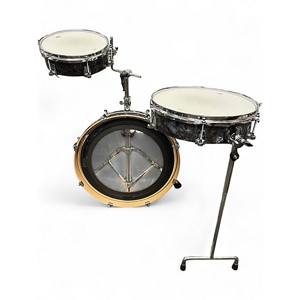 Used DW 3 Piece Performance Series Low Pro black diamond pearl Drum Kit