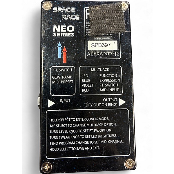 Used Alexander Space Race Reverb Effect Pedal