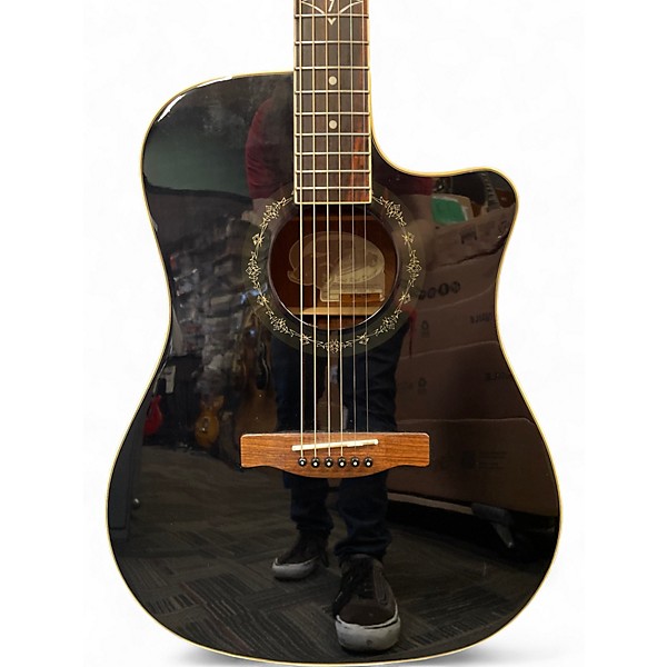 Used Fender T Bucket 300CE Black Acoustic Electric Guitar