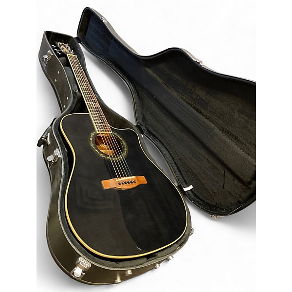 Used Fender T Bucket 300CE Black Acoustic Electric Guitar