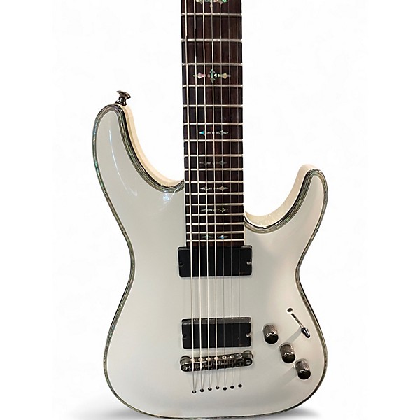 Used Schecter Guitar Research Hellraiser C7 7 String Olympic White Solid Body Electric Guitar
