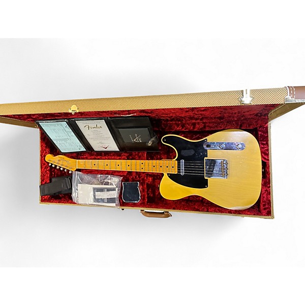 Used Fender Custom Shop 70th Anniversary Broadcaster Relic Nocaster Blonde Solid Body Electric Guitar