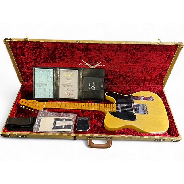 Used Fender Custom Shop 70th Anniversary Broadcaster Relic Nocaster Blonde Solid Body Electric Guitar