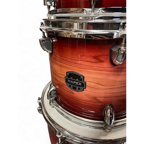 Used Mapex 4 Piece MAPEX ARMORY BIRCH/MAPLE 4PC Red Sunburst Drum Kit