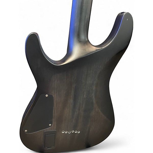 Used Schecter Guitar Research C1 Platinum Transparent Black Solid Body Electric Guitar