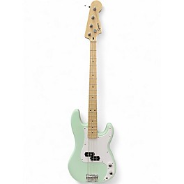 Used Squier Precision Bass Surf Green Electric Bass Guitar