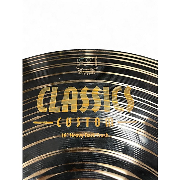 Used MEINL 16in CLASSIC CUSTOM HEAVY DARK  CRASH Cymbal