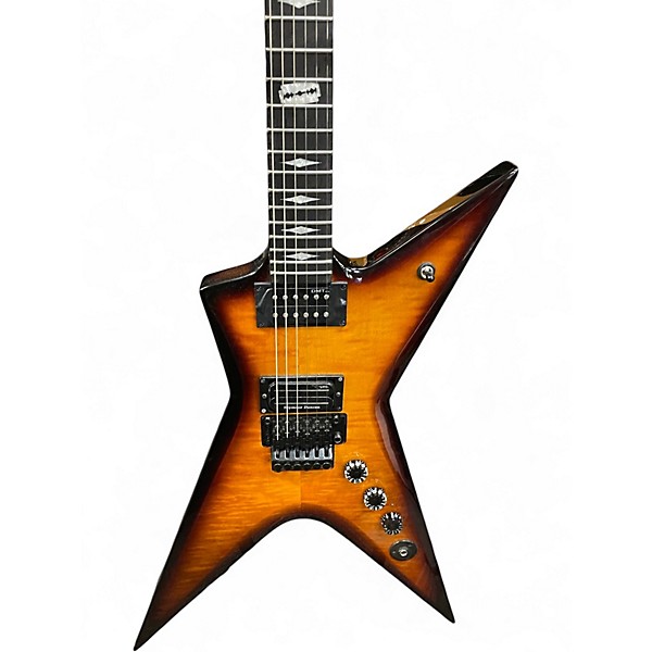 Used Dean Stealth Floyd Rose Trans Brazillian Solid Body Electric Guitar