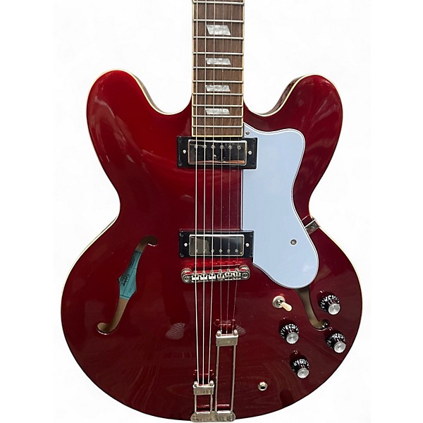Used Epiphone Riviera Sparkling Burgundy Hollow Body Electric Guitar