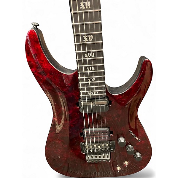 Used Schecter Guitar Research C-1 FR-S Apocalypse Red Reign Solid Body Electric Guitar