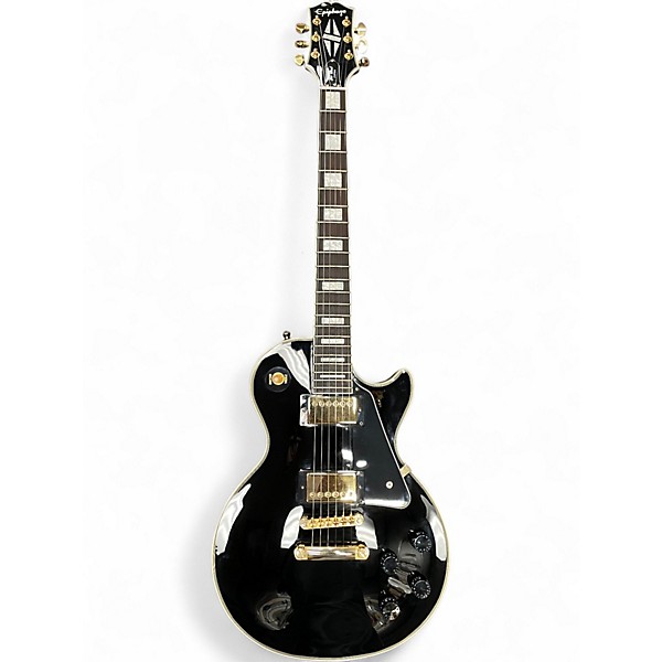 Used Epiphone Les Paul Custom Ebony Solid Body Electric Guitar