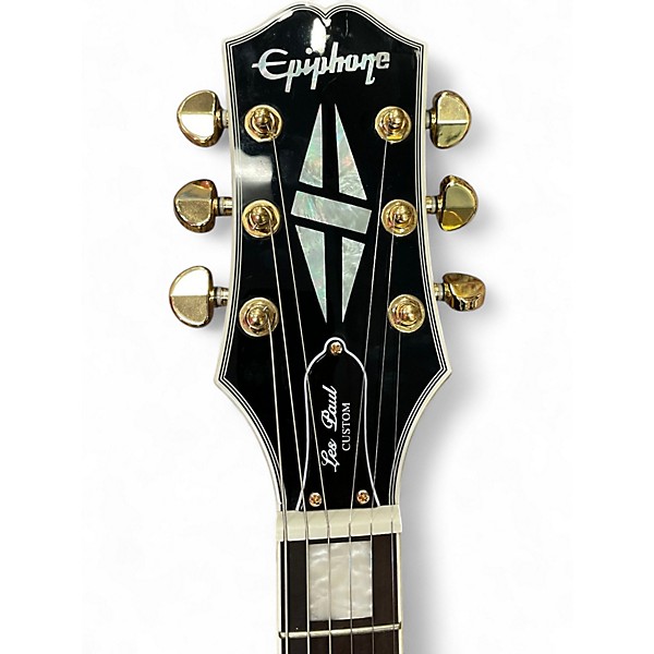 Used Epiphone Les Paul Custom Ebony Solid Body Electric Guitar