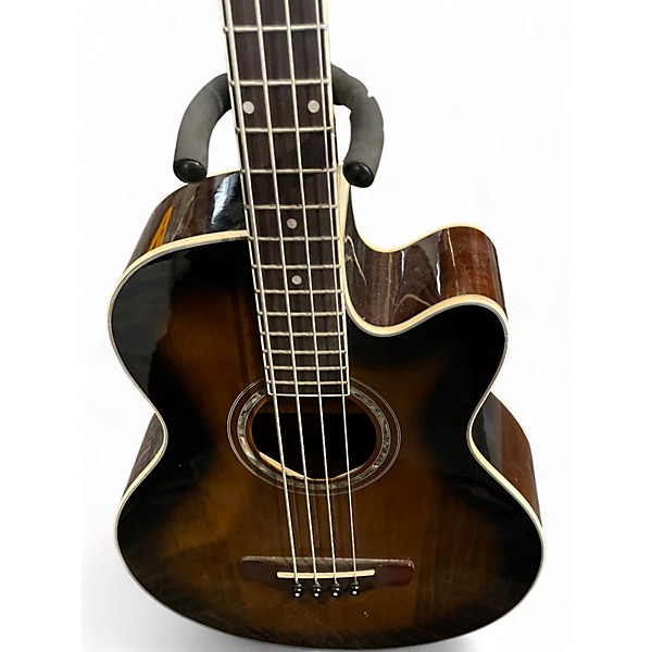Used Ibanez AEB10E Dark Violin Sunburst Acoustic Bass Guitar