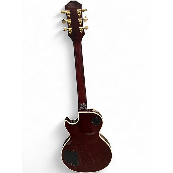 Used Epiphone Les Paul Custom Figured Iced Tea Burst Solid Body Electric Guitar