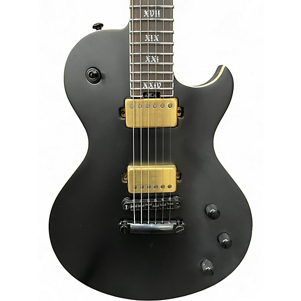 Used Schecter Guitar Research Solo-II SLS Elite Evil Twin Satin Black Solid Body Electric Guitar