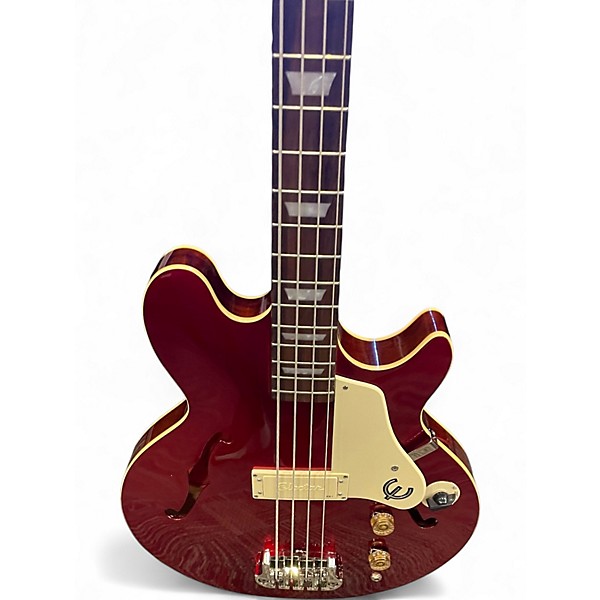 Used Epiphone Jack Casady Signature Sparkling Burgundy Electric Bass Guitar