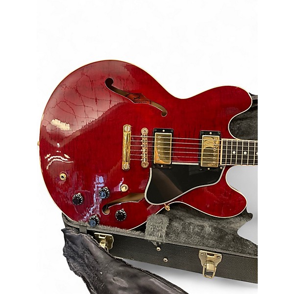 Used Gibson ES335 Figured Gold Hardware Heritage Cherry Hollow Body Electric Guitar