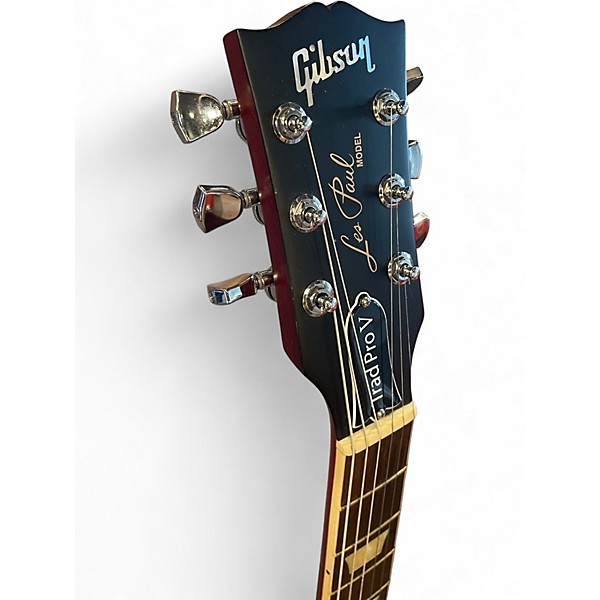 Used Gibson Les Paul Traditional Pro V Satin Top Satin Iced Tea Solid Body Electric Guitar