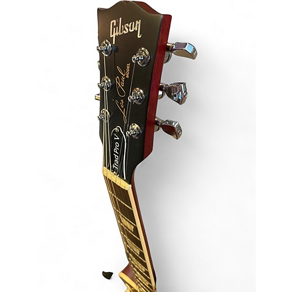 Used Gibson Les Paul Traditional Pro V Satin Top Satin Iced Tea Solid Body Electric Guitar