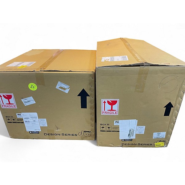 Used DW 4 Piece Design Series Acrylic Smoke Glass Drum Kit