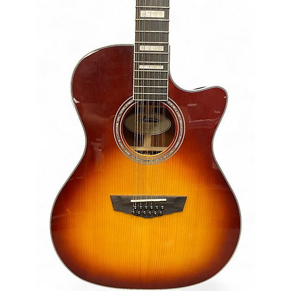 Used D'Angelico Premier Fulton Mahogany Burst 12 String Acoustic Guitar