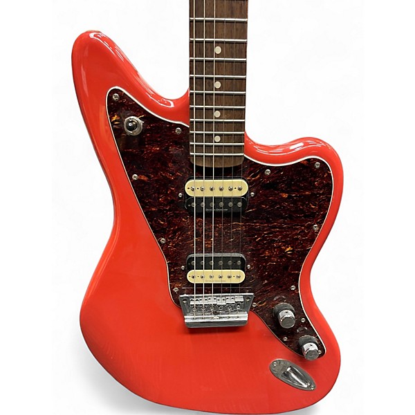 Used Squier Vintage Modified Jaguar Red Solid Body Electric Guitar