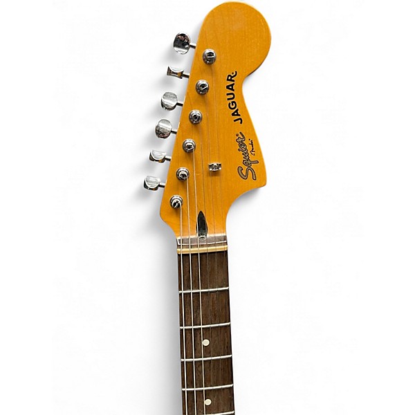 Used Squier Vintage Modified Jaguar Red Solid Body Electric Guitar