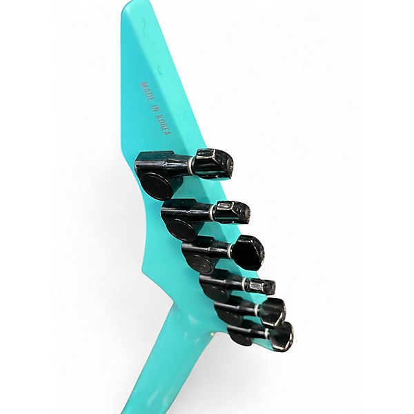 Used B.C. Rich PLATINUM SERIES WARLOCK TEAL Solid Body Electric Guitar