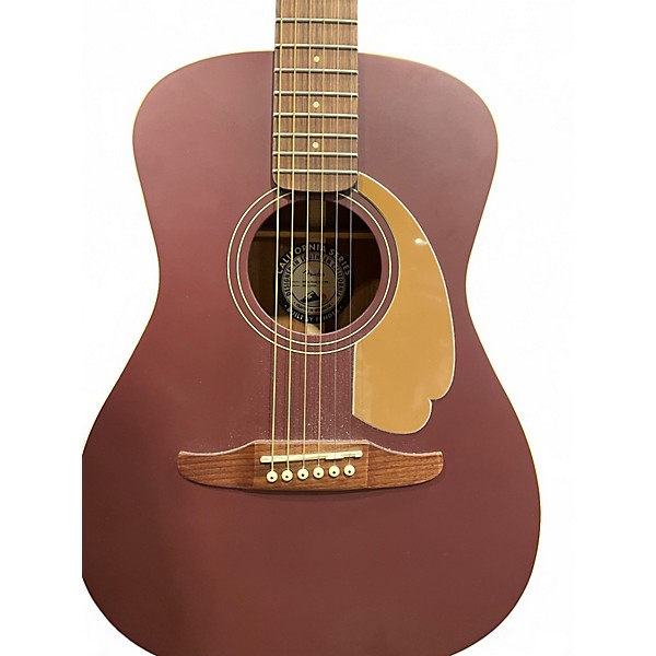 Used Fender Malibu CE BURGANDY STAIN Acoustic Electric Guitar