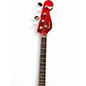 Used Squier Paranormal Rascal Bass HH  Guitar Candy Apple Red Electric Bass Guitar