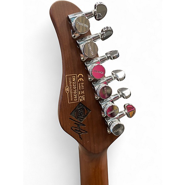 Used Schecter Guitar Research Diamond Series Nick Johnston SSS Blue Solid Body Electric Guitar